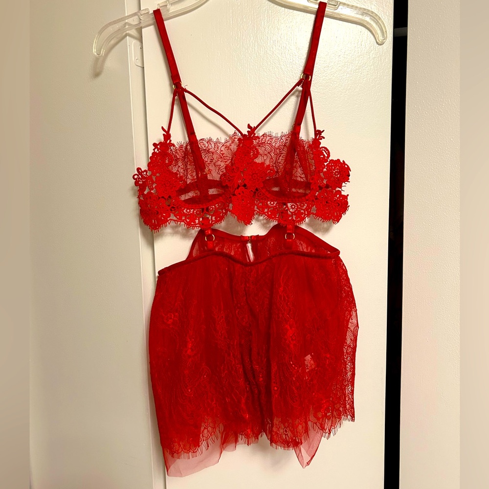 NWOT red lace nightie